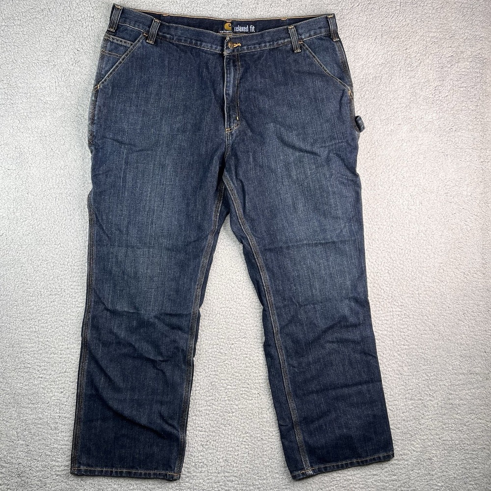 Carhartt Jeans‎ Mens 42x30 Denim Carpenter Workwear Pants Utility Relaxed Fit